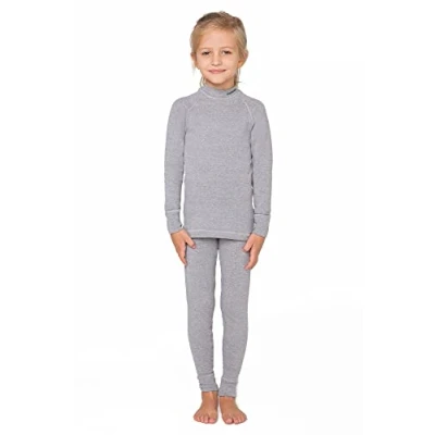 Abbildung von Kinder Funktionsunterwäsche set antibakterielles skiunterwäsche Silberionen Jungen unterwäsche Gewebe Mädchen Thermoaktiv Lang arm Shirt Unterhose baselayer apparel