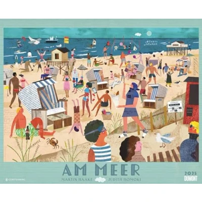 Abbildung von Martin Haake: Am Meer 2025 Wimmelbilder DUMONT Kinder Kalender Querformat 52 x 42,5 cm Spiralbindung