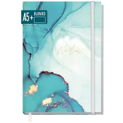 Abbildung von paper&amp;you® Notizbuch A5+ blanko mit Gummiband [Smaragd Gold] 156 Seiten, 78 Blatt als Bullet Journal Skizzenheft Skizzenbuch Tagebuch Notizheft nachhaltig &amp; klimafreundlich