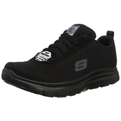 Abbildung von Skechers Herren Flex Advantage Sr Bendon Sneaker, Black Mesh Water Stain Repellent Treatment, 39 EU