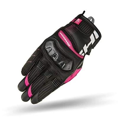 Abbildung von SHIMA X Breeze 2 Lady Motorradhandschuhe Damen Belüftete, Sommer, Touchscreen Textil Handschuhe mit Carbon Knöchelprotektor, Verstärkte Handfläche (Fuchsia, L)