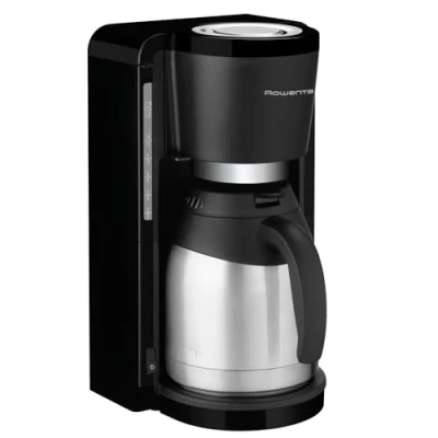 Abbildung von Rowenta CT3818 Filterkaffeemaschine Adagio Milano Edelstahl Thermokanne 10 15 Tassen Fassungsvermögen 1,25 L Automatische Abschaltung 850 Watt 26.5 x 27 38.5 cm Schwarz