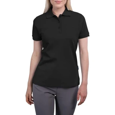 Abbildung von HRM Damen Heavy Polo, schwarz, Gr. 3XL I Premium Polo Shirt aus 100% Baumwolle Basic Polohemd bis 60C waschbar Hochwertige &amp; nachhaltige Oberteile Workwear