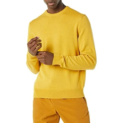 Abbildung von Amazon Essentials Herren Pullover mit Rundhalsausschnitt (in Übergrößen erhältlich), Gold, XXL