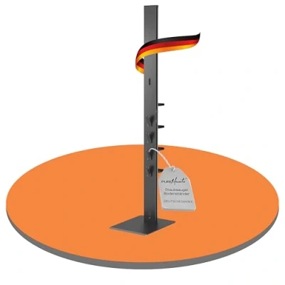 Abbildung von PureMounts Staubsaugerständer mit angeschrägter Bodenplatte für Saugroboter, 8 Zubehör Halterungen, kompatibel Dyson V6, V7, V8, V10, V11, V12, V15, schwarz