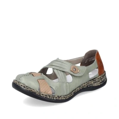 Abbildung von Rieker Klettschuh, Spangenschuh, Slipper, Sommerschuh mit Cut Outs