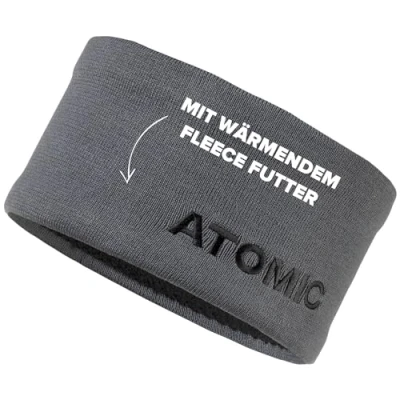 Abbildung von ATOMIC ALPS HEADBAND Grey Stirnband für Profiathleten Ohrenschützer mit integriertem Schweißband Bequeme Ohrenwärmer im Design Stirnbänder den Sport
