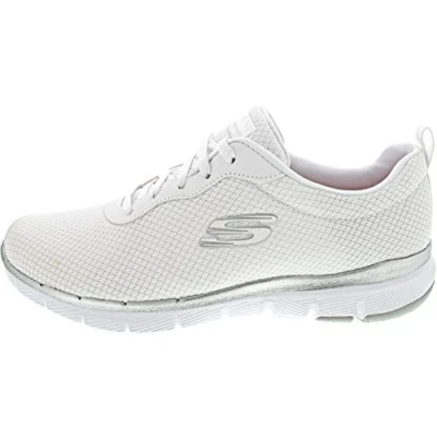 Abbildung von Skechers Sport FLEX Appeal 3.0 Sneaker low white/silver, Damen, Größe: 36, White/silver Schuhe