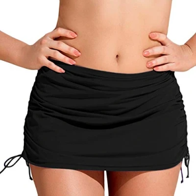 Abbildung von Rosa Faia Damen Rock Bikinihose Bikini Kim Bottom, Einfarbig, Gr. 42, Schwarz