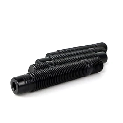 Abbildung von OMP SPEED Set 4 Auto Radstehbolzen, Gewindebolzen für Felgen, Maße M14X1,25, Länge 100 mm, hochwertiger Edelstahl (DIN 10.9), große Haltbarkeit, schwarze Farbe