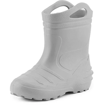 Abbildung von Ladeheid Gummistiefel Kinder federleichte Eva Regenstiefel für Mädchen und Jungen Thermo gefüttert KL051 (Grau, 30 EU)