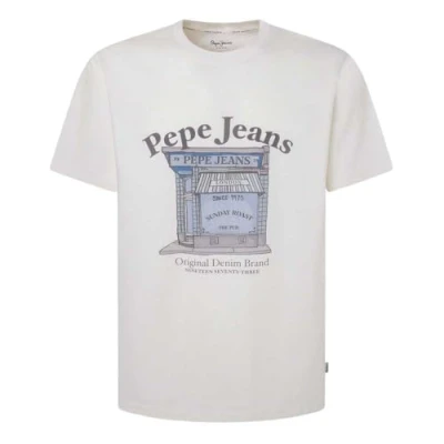 Abbildung von Pepe Jeans Herren Aggo T Shirt, Weiß (Off White), XL
