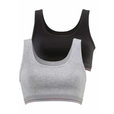 Abbildung von H.I.S 2 PACK Bustier, Damen, Größe: 40/42, Schwarz grau meliert