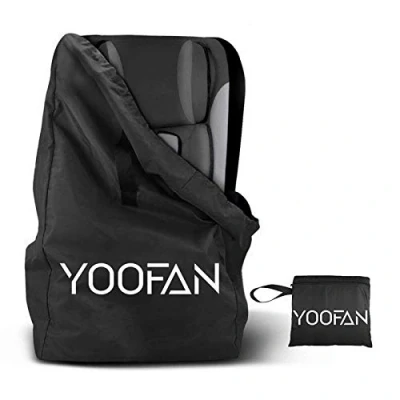 Abbildung von YOOFAN Gate Check Reisetasche mit Rucksack Schulterriemen für Kinderwagen, Autokindersitze, Rollstühle, Wasserabweisend gut Flugzeug und Aufbewahrung (Schwarz)