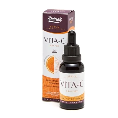 Abbildung von Ardaraz Vitamin C Serum mit Ethylascorbinsäure 3 0, Hyaluronsäure und AHAs. Anti Rotungen Gesicht, das dunkle Flecken reduziert aufhellt. Echte Ergebnisse in 8 Wochen. 30 ml