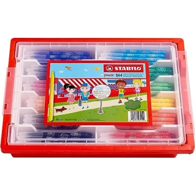 Abbildung von Filzstift STABILO power 144er Box mit 12 verschiedenen Farben