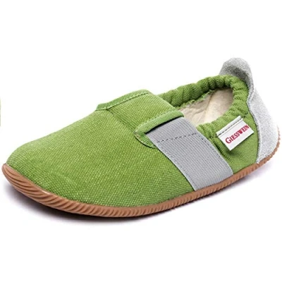 Abbildung von Giesswein SÖLL SLIM FIT Hausschuh für Kinder, Größe: 33, Gras Schuhe