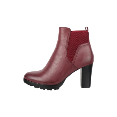Abbildung von Elara Herbst Plateaustiefelette, Damen, Größe: 39, Rot Schuhe