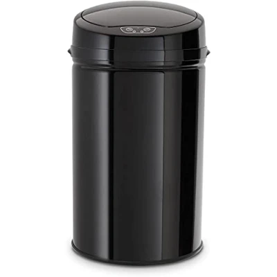 Abbildung von Echtwerk Abfalleimer, Mülleimer mit Sensor, elektrischer Müllbehälter, Infrarot Bewegungssensor, Korpus aus Edelstahl, Fassungsvermögen 30 Liter, INOX Black