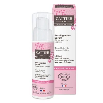 Abbildung von Cattier Beruhigendes Serum mit rosa Heilerde, empfindliche Haut, Naturkosmetik, 30 ml