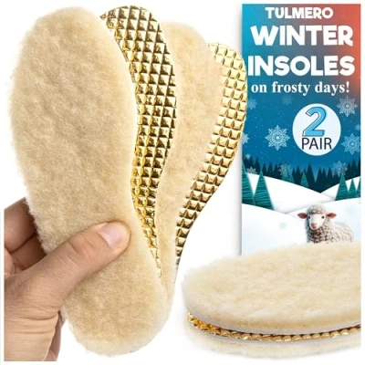 Abbildung von Einlegesohlen Kinder Warme Winter für aus Wolle, Thermoeinlegesohle mit Alu, 2 Paare, Warm, TULMERO Große 27/28