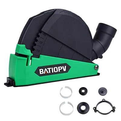 Abbildung von BATIOPV Absaughaube Winkelschleifer für Universal Trennscheiben 115mm/125mm mit Führungsschlit