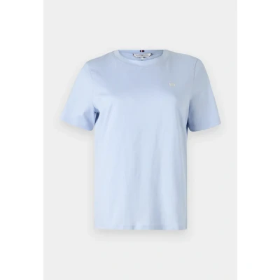 Abbildung von Tommy Hilfiger Contrast FLAG TEE Tshirt basic, Damen, Größe: XXL, Breezy blue