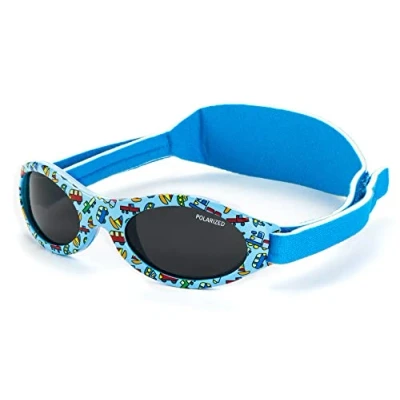 Abbildung von Kiddus Polarisierte Babysonnenbrille für Neugeborene Jungen Mädchen. Von 0 Monaten bis 2 Jahren. 100% Schutz UV400 Sonnenfilter. Silikon Nasensteg. Verstellbares weiches Band. BPA Frei. PREMIUM