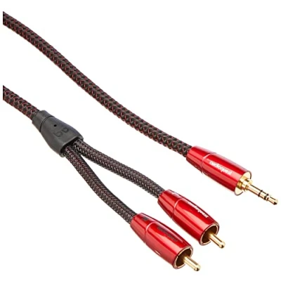 Abbildung von Audioquest Audiokabel Golden Gate 3,5 mm, 2 RCA Ausgänge, vergoldet, Länge 1 m