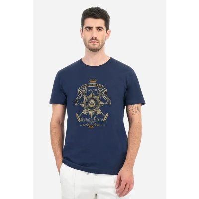Abbildung von La Martina Tshirt print, Herren, Größe: XXL, Navy