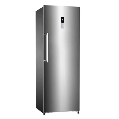 Abbildung von SCHOEPF KS373IX Vollraum Kühlschrank 185 cm Edelstahl 373 L No Frost Technologie freistehend leiser Betrieb 40 dB höhenverstellbare Füße regelbares Thermostat Jahresverbrauch 119 kWh