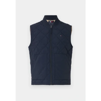 Abbildung von Tommy Hilfiger Diamond Quilted VEST Weste, Herren, Größe: Small, Desert sky