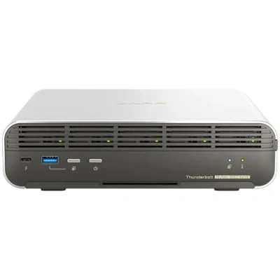 Abbildung von Qnap TBS h574TX i3 12G Thunderbolt Compact All Flash 5 x E1.S or M.2 SSD&#039;s, Intel Core 1320PE (8C/12T), 2 4