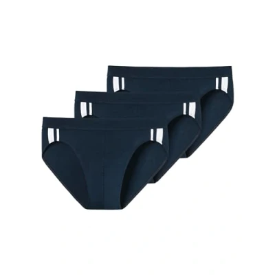 Abbildung von Schiesser Herren 3 Pack Slip Softbund Und Streifen 95/5 Organic Unterwäsche, Dunkelblau_173815, 4XL EU