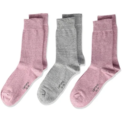 Abbildung von Camano Mädchen 3701 Socken, Rosa (Chalk Pink Melange 4300), 35 38 (3er Pack)