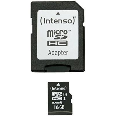 Abbildung von Intenso Premium microSDHC 16GB Class 10 UHS I Speicherkarte inkl. SD Adapter (bis zu 90 MB/s) schwarz