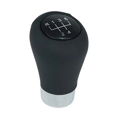 Abbildung von L &amp; P Car Design A276 10 Schaltknauf Knauf Schalthebel Hebel Leder Schwarz 5 Gang kompatibel mit BMW 1er 3er e36 e46 e90 e91 e92 e93 5er e39 e60 e61 Plug Play Ersatzteil für OEM Schaltknopf