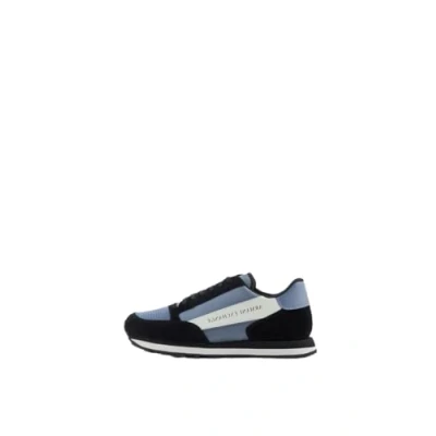 Abbildung von Armani Exchange Herren Essential Osaka, Color Contrasts Sneaker, Black+Blue, 42 EU