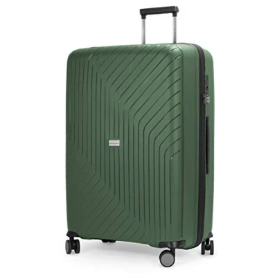 Abbildung von HAUPTSTADTKOFFER TXL Großer Hartschalen Koffer, TSA, 4 Doppel Rollen, Trolley, Rollkoffer, Reisekoffer, EXTRA LEICHT, Volumenerweiterung, 76 cm, 120 Liter, Dunkelgrün