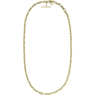 Abbildung von Fossil Damenarmband, Heritage D Link Gold Tone, Ankerkette Halskette