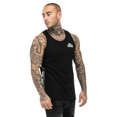 Abbildung von Lonsdale Herren CLOUSTA Singlet, Black/White, M