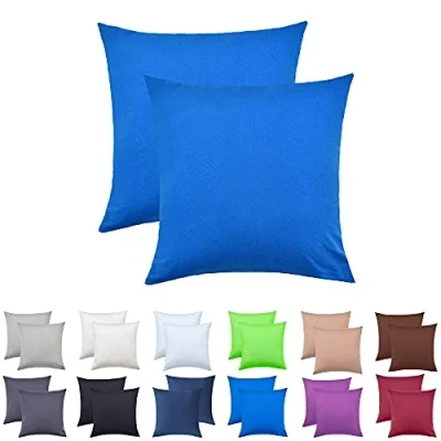 Abbildung von NatureMark 2er Pack Jersey Kissenbezug Kissenhülle Kissenbezüge Seitenschläferkissen Nackenkissen viele Größen und Farben ÖKO TEX (80 x 80 cm, Royal blau)
