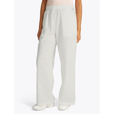 Abbildung von Tommy Jeans Stoffhose, Damen, Größe: Small, Ecru