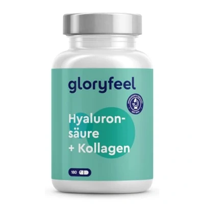Abbildung von Hyaluronsäure Kollagen Komplex 180 Kapseln Mit Biotin, Vitamin C (aus Acerola), Zink, Selen &amp; Bambusextrakt Für Haut, Haare, Nägel Hoch bioverfügbar Laborgeprüft