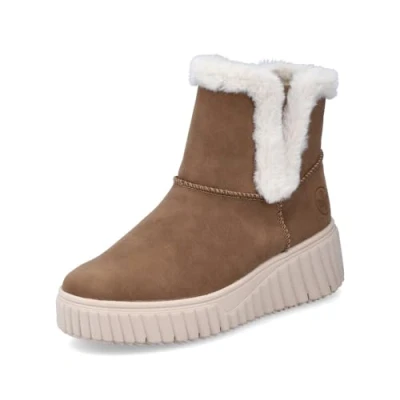 Abbildung von Rieker Damen Winterstiefel N2560, Frauen Stiefel, lose Einlage,halbschaftstiefel,gefüttert,Winterschuhe,uebergangsstiefel,braun (24),40 EU / 6.5 UK