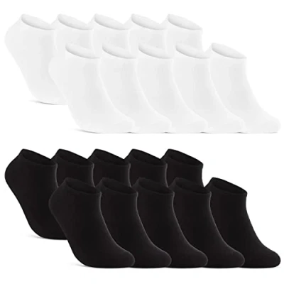 Abbildung von 10 20 30 Paar Sneaker Socken Herren Damen Schwarz Weiß Grau Baumwolle 16900 (10x + 10x 39 42)