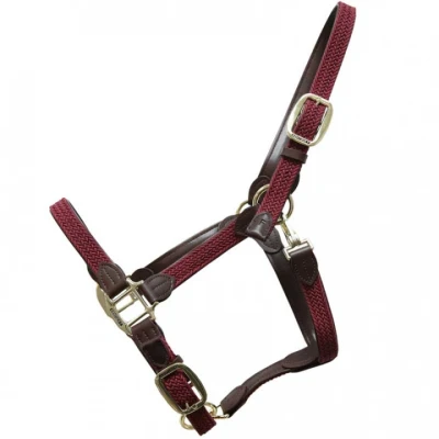 Abbildung von Kentucky Halfter Plaited Nylon Bordeaux Warmblut
