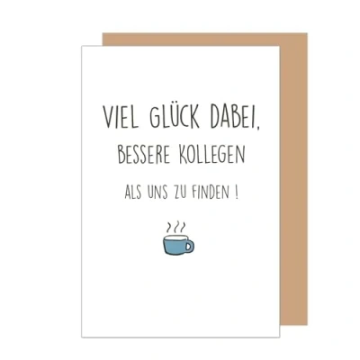 Abbildung von Edition Seidel Premium Glückwunschkarte zum Abschied mit Umschlag. Abschiedskarte Spruch Grußkarte Karte Billet Ruhestand Jobwechsel Mann Frau Kollege Kollegin Freunde (AS140 SW024)