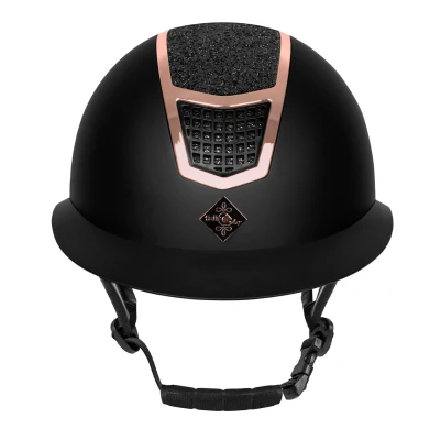 Abbildung von Fair Play Reithelm Quantinum Eclipse Rosegold Wide Visor Schwarz M