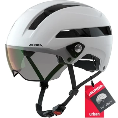 Abbildung von Alpina Unisex Erwachsene SOHO Visor V Fahrradhelm, White Matt, 55 59